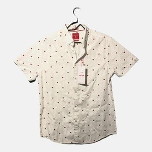 Heart pattern Denim & Flower button down